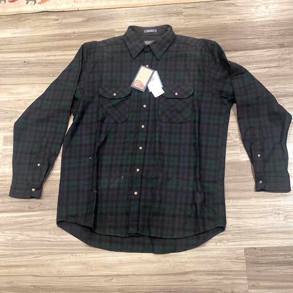 Men's Pendleton brand NWT wool, cotton, polyester shirt. Size XL Long.